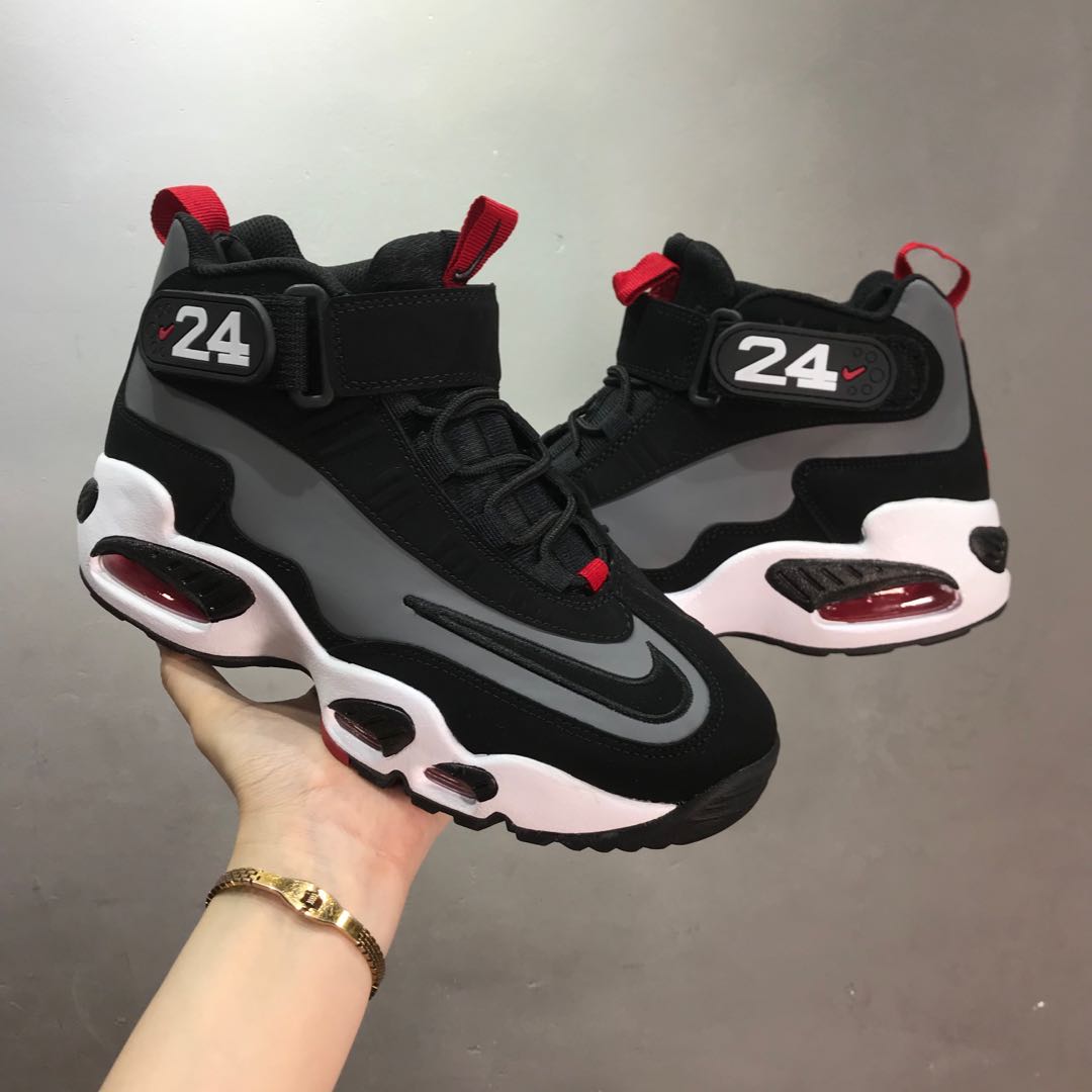 Nike Air Griffey Max 1 GS Black Grey Red White Shoes - Click Image to Close